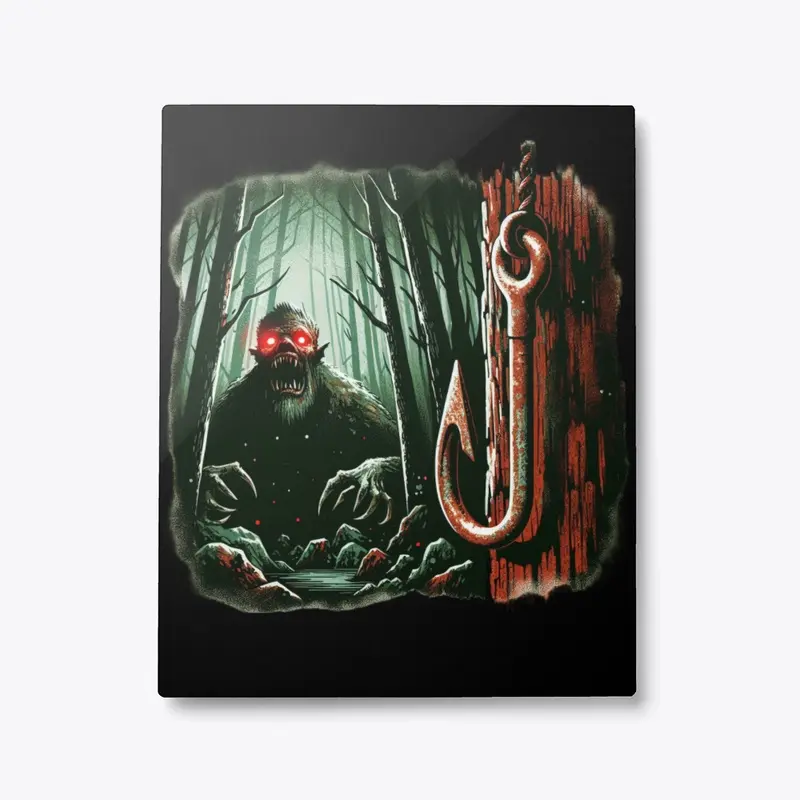 The Monsterous Hook Metal Print